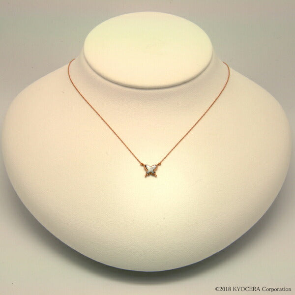 白蝶貝 K18ネックレス(蝶モチーフ)《BPDQ7809》