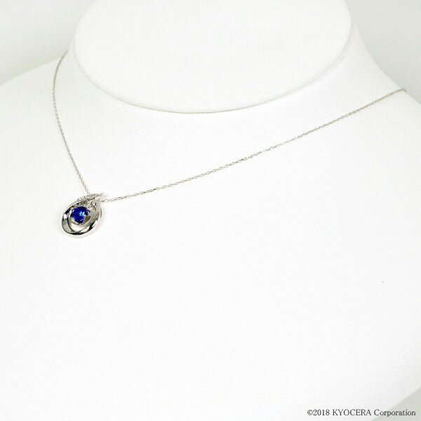 ブルーサファイア/ダイヤモンド K18ネックレス(クレサンベール/雫モチーフ/9月誕生石)《BPDS2658》