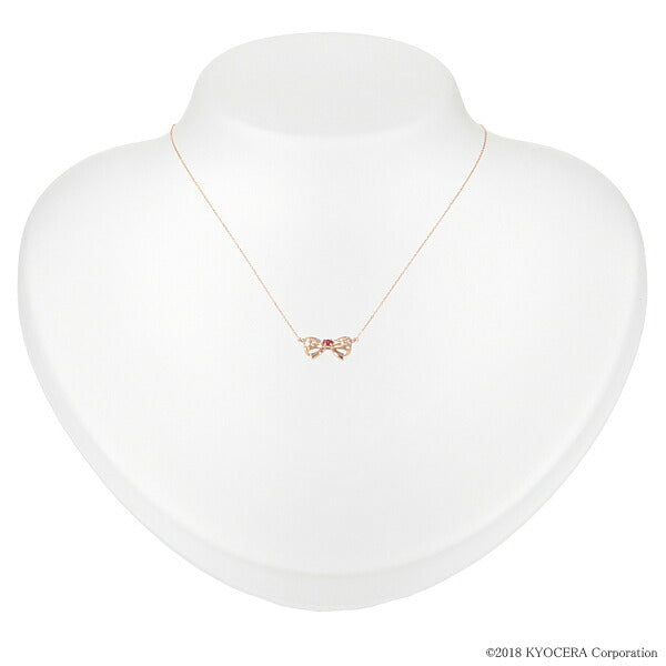 ウォーターオパール/ダイヤモンド K18ネックレス(クレサンベール/リボンモチーフ/10月誕生石)《BPDW7646》