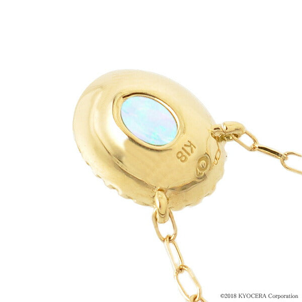 ウォーターオパール K18ネックレス(クレサンベール/Birthday/10月誕生石)《BPDW9198》