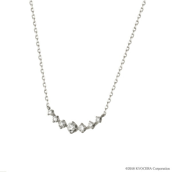 ダイヤモンド PTネックレス(計0.14カラット/ライン/4月誕生石)《JPDD1147》