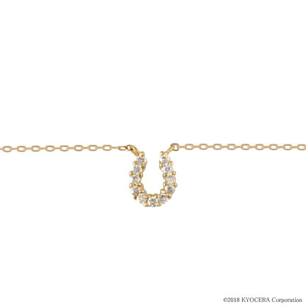 ダイヤモンド K18ブレスレット(馬蹄モチーフ/4月誕生石)《WBCD2987》