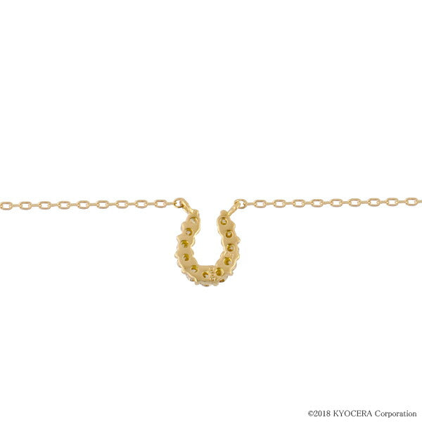 ダイヤモンド K18ブレスレット(馬蹄モチーフ/4月誕生石)《WBCD2987》