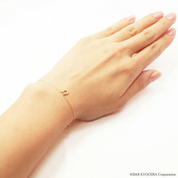 ダイヤモンド K18ブレスレット(馬蹄モチーフ/4月誕生石)《WBCD2987》