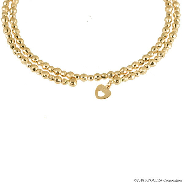 K18ブレスレット(カットボール/フリーサイズ/形状記憶)《WBCY3773》
