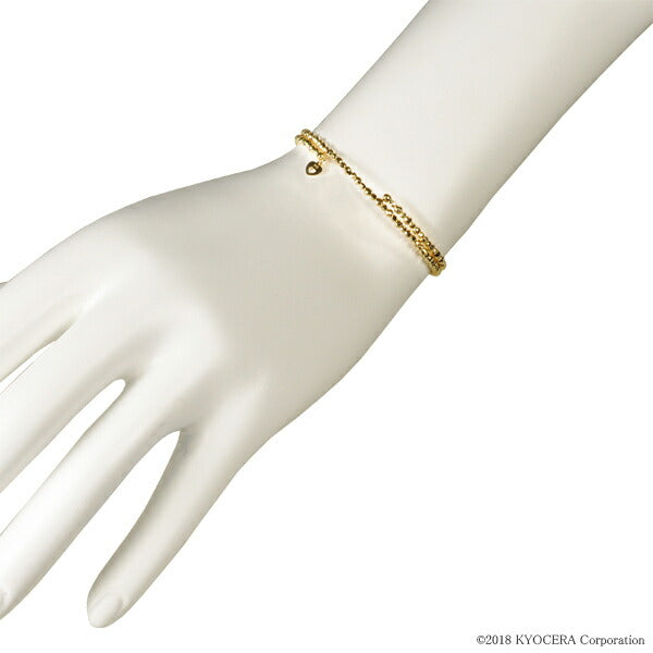 K18ブレスレット(カットボール/フリーサイズ/形状記憶)《WBCY3773》