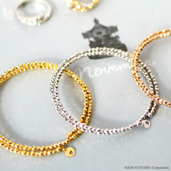 K18ブレスレット(カットボール/フリーサイズ/形状記憶)《WBCY3773》