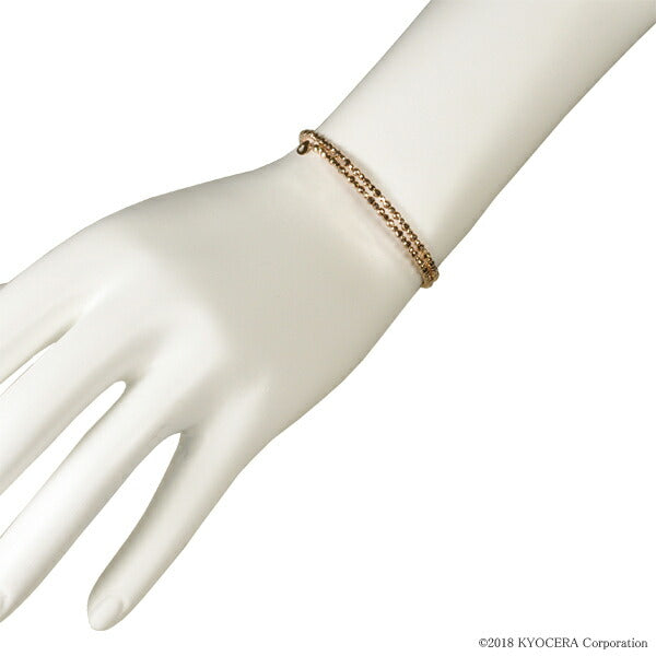K18ブレスレット(カットボール/フリーサイズ/形状記憶)《WBCY3774》