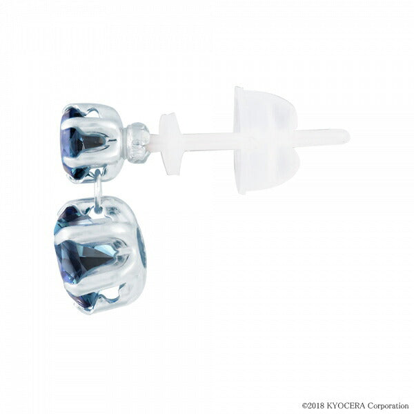 アレキサンドライト K18セラミックピアス(クレサンベール/6月誕生石)《WEPA2917》