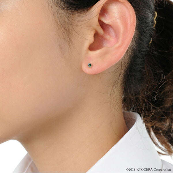 ブラックオパール K10セラミックピアス(クレサンベール/6本爪/Birthday/10月誕生石)《WEPB2950》