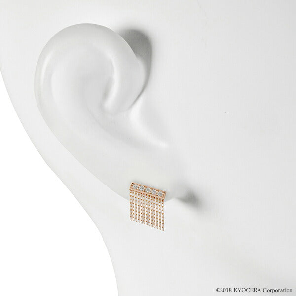 ダイヤモンド K18ピアス(計0.2カラット/ライン/4月誕生石)《WEPD3272》