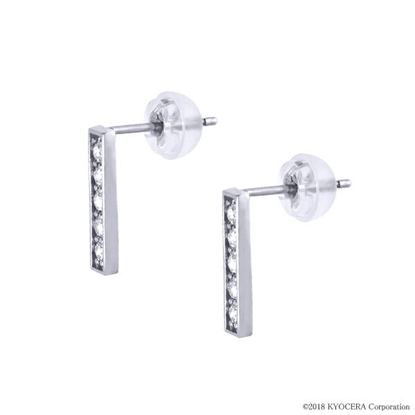 ダイヤモンド K18ピアス(計0.2カラット/ライン/4月誕生石)《WEPD3273》