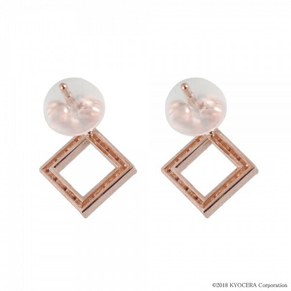 ダイヤモンド K18ピアス(スクエア/4月誕生石)《WEPD3278》