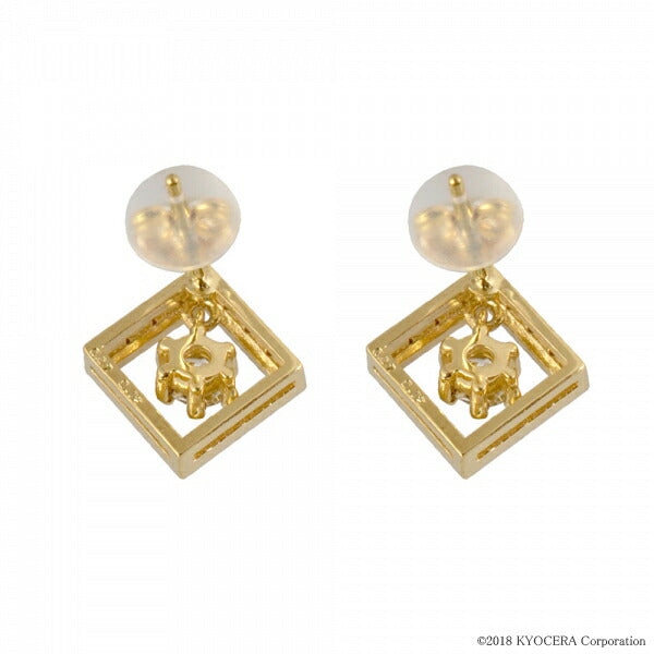 ダイヤモンド K18ピアス(計0.38カラット/スクエア/4月誕生石)《WEPD3280》