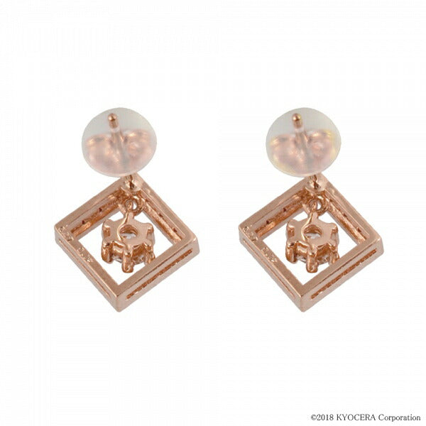 ダイヤモンド K18ピアス(計0.38カラット/スクエア/4月誕生石)《WEPD3281》