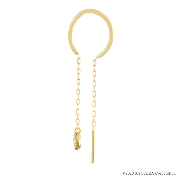 ダイヤモンド K18ピアス(計0.1カラット/ローズカット/4月誕生石)《WEPD3712》