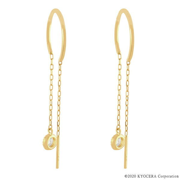 ダイヤモンド K18ピアス(計0.1カラット/ローズカット/4月誕生石)《WEPD3712》