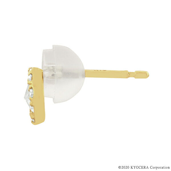 ダイヤモンド K18ピアス(計0.2カラット/ローズカット/取り巻き/4月誕生石)《WEPD3719》