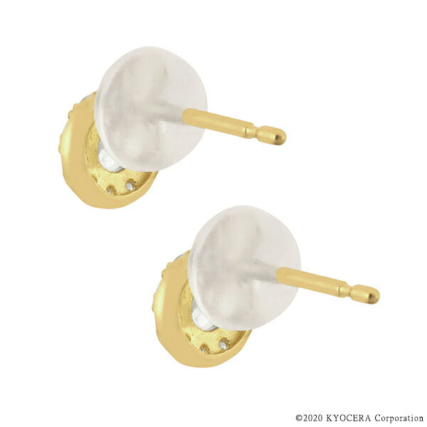 ダイヤモンド K18ピアス(計0.2カラット/ローズカット/取り巻き/4月誕生石)《WEPD3719》