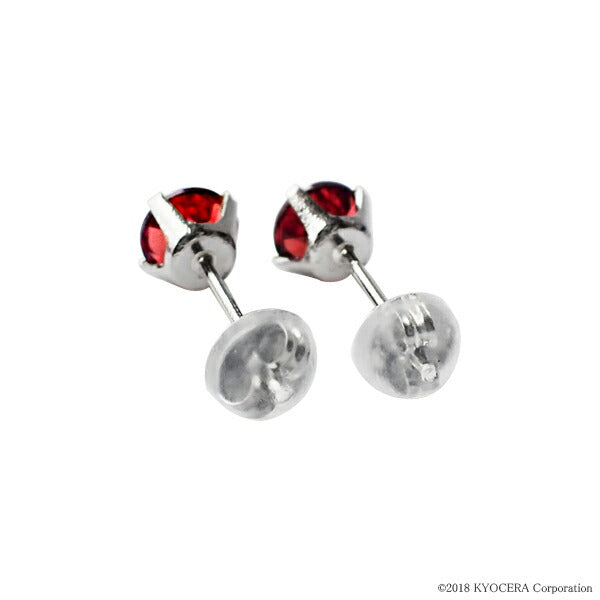 ガーネット PTピアス(スタッド/1月誕生石)《WEPN2960》