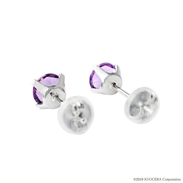 アメシスト プラチナピアス(スタッド/2月誕生石)《WEPN2961》