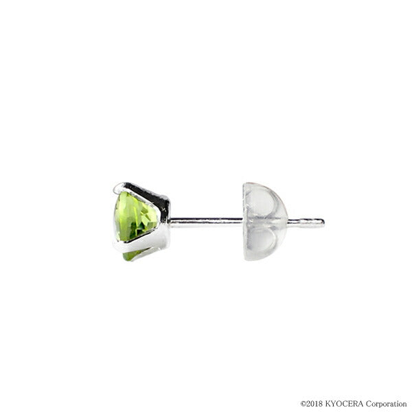 ペリドット プラチナピアス(スタッド/8月誕生石)《WEPN2963》