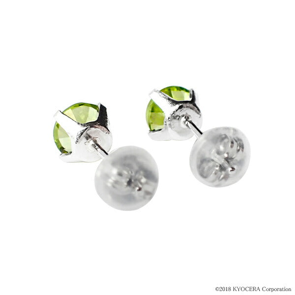 ペリドット プラチナピアス(スタッド/8月誕生石)《WEPN2963》