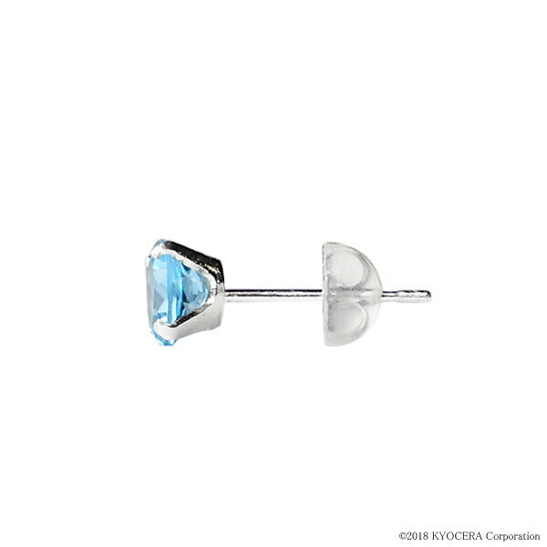 ブルートパーズ プラチナピアス(スタッド/11月誕生石)《WEPN2964》