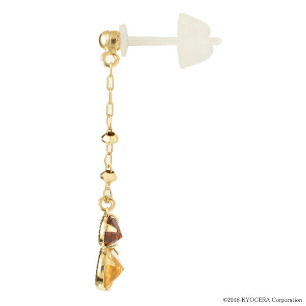 ガーネット K10セラミックピアス(1月誕生石)《WEPN3051》