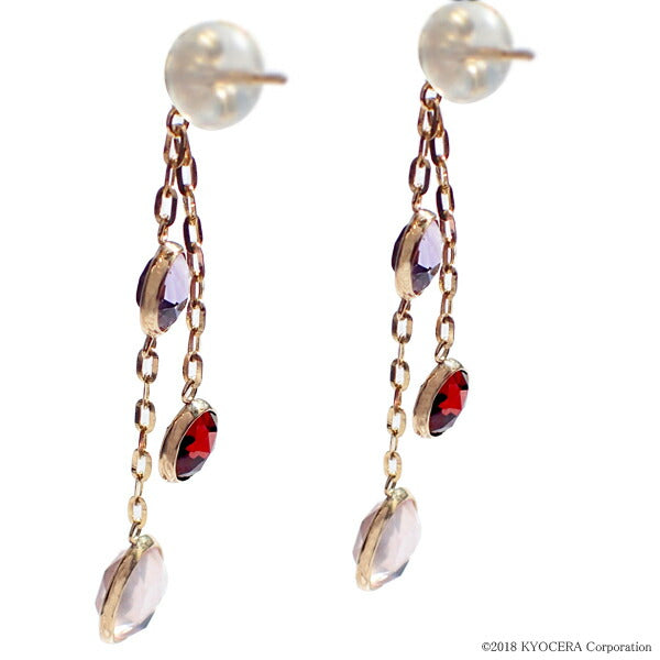 アメシスト K18ピアス(2月誕生石)《WEPN3069》