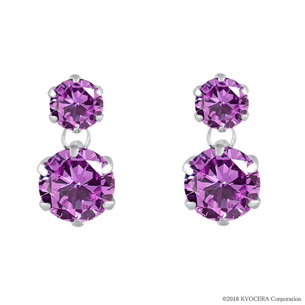 アメシスト K18セラミックピアス(2月誕生石)《WEPN3242》