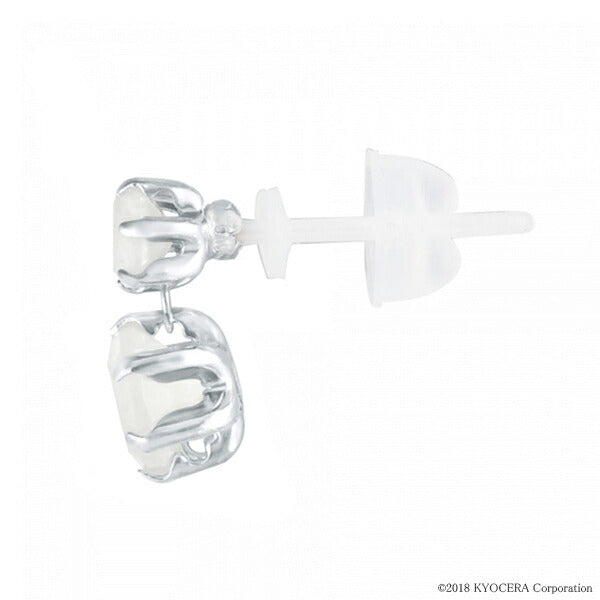 ムーンストーン K18セラミックピアス(6月誕生石)《WEPN3244》