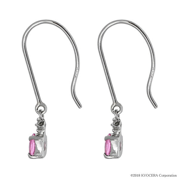 ピンクスピネル/ダイヤモンド プラチナピアス(オーバル/フック/8月誕生石)《WEPN3672》