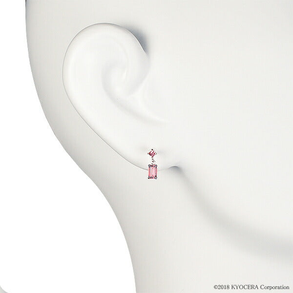 パパラチアサファイア K18セラミックピアス(クレサンベール/バケット/9月誕生石)《WEPP2853》