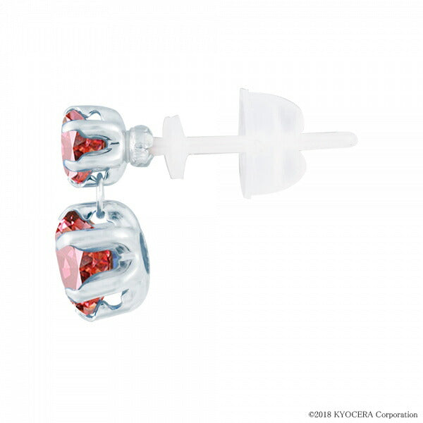 パパラチアサファイア K18セラミックピアス(クレサンベール/9月誕生石)≪WEPP2917≫