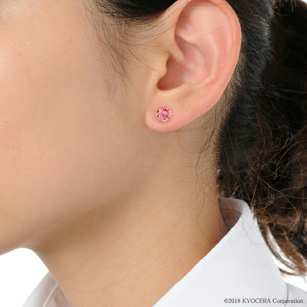 パパラチアサファイア プラチナピアス(クレサンベール/1カラットUP/ラウンドブリリアント/スタッド/9月誕生石)《WEPP3182》