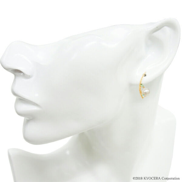 パール/ウォーターオパール K18ピアス(淡水真珠/6月誕生石)《WEPW2976》
