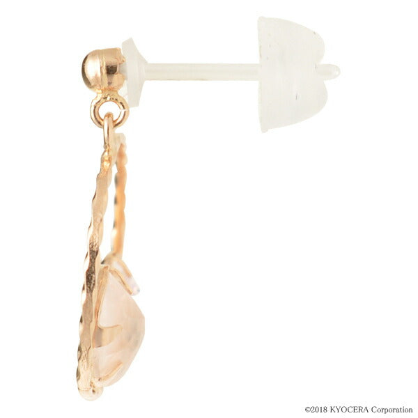 ウォーターオパール/パパラチアサファイア K10セラミックピアス(クレサンベール/10月誕生石)《WEPW3046》