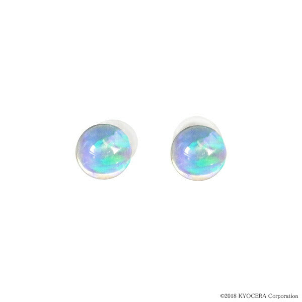 ウォーターオパール セラミックピアス(クレサンベール/5.5mm/スタッド/10月誕生石)