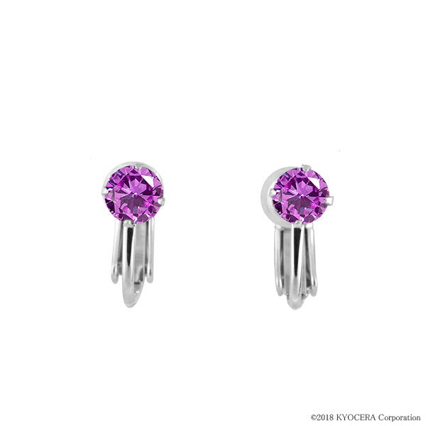 アメシスト K18 /シルバーイヤリング(2月誕生石)《WESN3330》