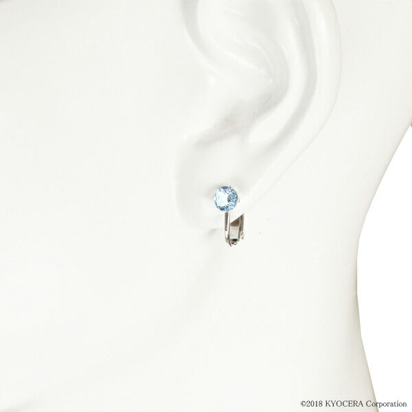 アクアマリン K18 /シルバーイヤリング(3月誕生石)《WESN3331》