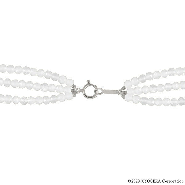 ムーンストーン K18ネックレス(ビーズカット/40cm/6月誕生石)《WNKN3857》