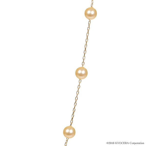 パール K14ネックレス(アコヤ真珠/ベビーパール/3.0mm~4.0mm/ステーション/6月誕生石)《WNKQ2890》