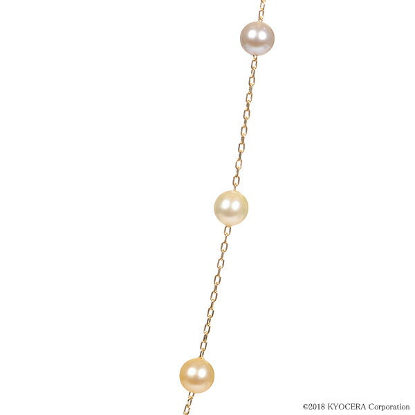 パール K14ネックレス(アコヤ真珠/ベビーパール/3.0mm~4.0mm/ステーション/6月誕生石)