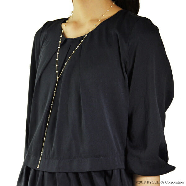 パール K14ネックレス(アコヤ真珠/ベビーパール/3.0mm~4.0mm/ステーション/6月誕生石)《WNKQ3137》