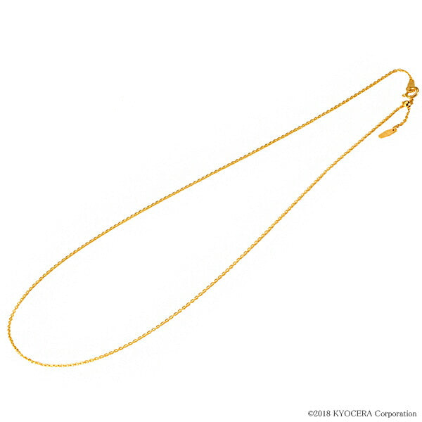K18チェーン(イエローゴールド/アズキ/幅1.1mm/45cm/フリーアジャスター)《WNKY3654》