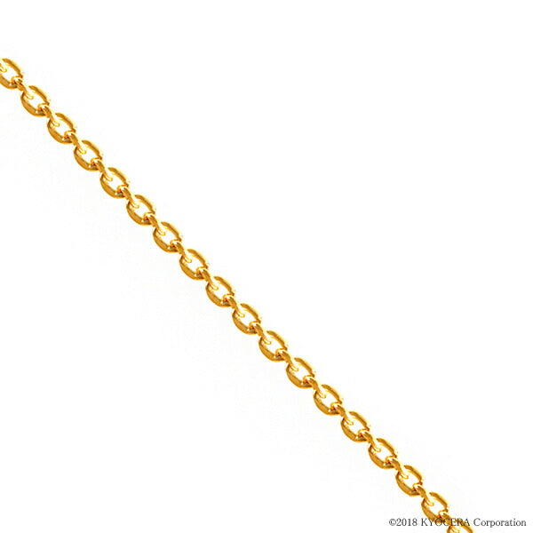 K18チェーン(イエローゴールド/アズキ/幅1.1mm/45cm/フリーアジャスター)《WNKY3654》