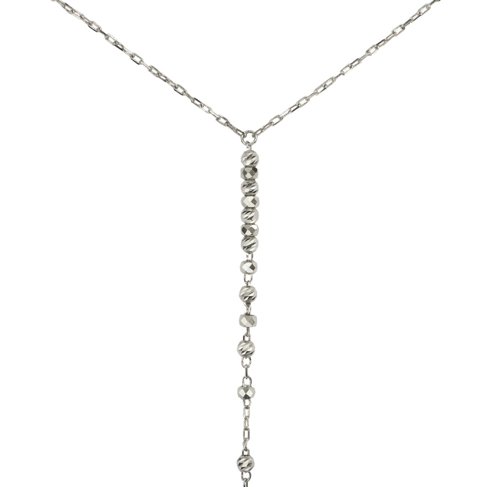 PTネックレス(Yライン/カットボール/アズキチェーン)《WNKY3661》