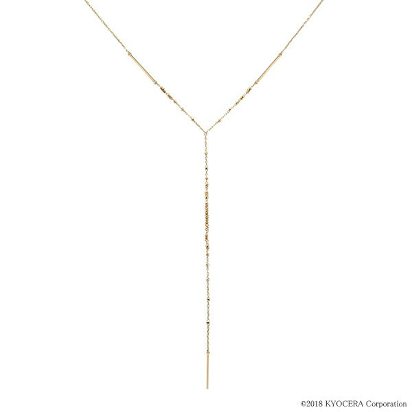 K18ネックレス(Yライン/アズキチェーン)