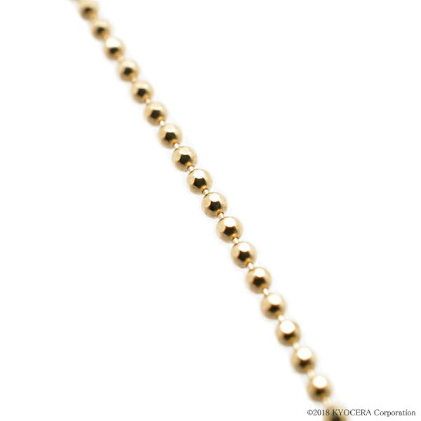 K18チェーン(イエローゴールド/カットボール/幅1.0mm/45cm/フリーアジャスター)《WNKY3739》